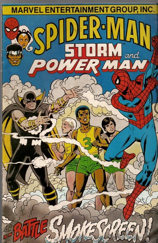 Spider-Man Storm & Power Man Battle Smokescreen 1982 Marvel Comics