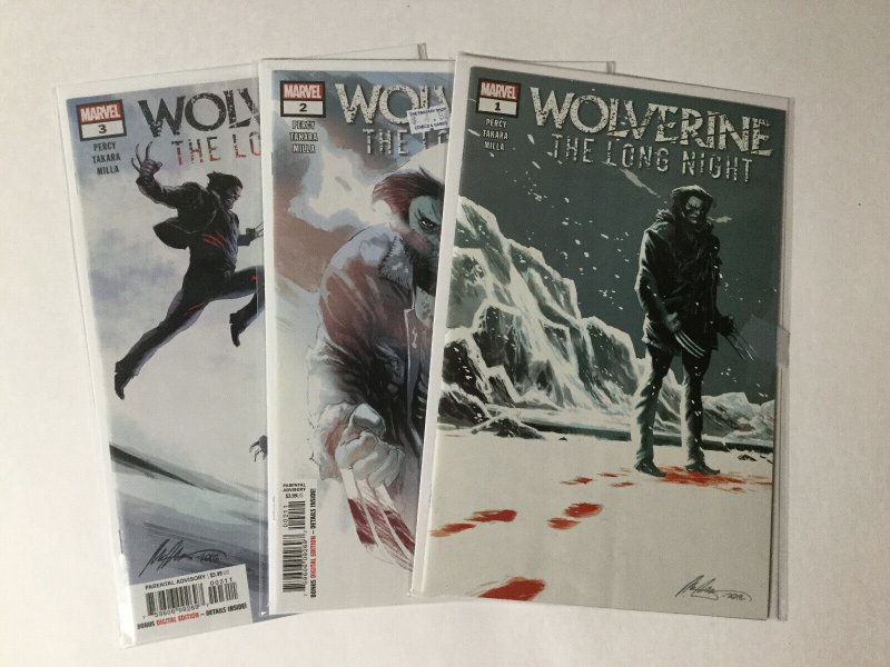 Wolverine The Long Night 1-3 1 2 3 Lot Nm Near Mint Marvel