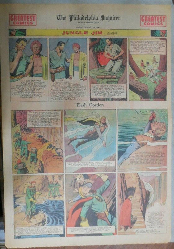 Flash Gordon Sunday by Alex Raymond from 1/26/1941 Large Full Page Size !