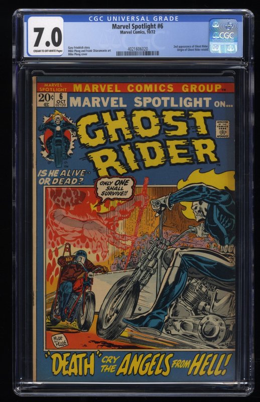 Marvel Spotlight #6 CGC FN/VF 7.0 2nd Full Appearance of Ghost Rider!