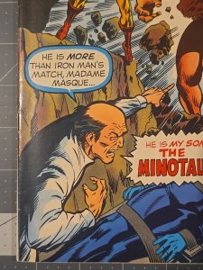 Invincible Iron Man #24 (Apr-1970) Marvel — Madame Masque & Minotaur Cover