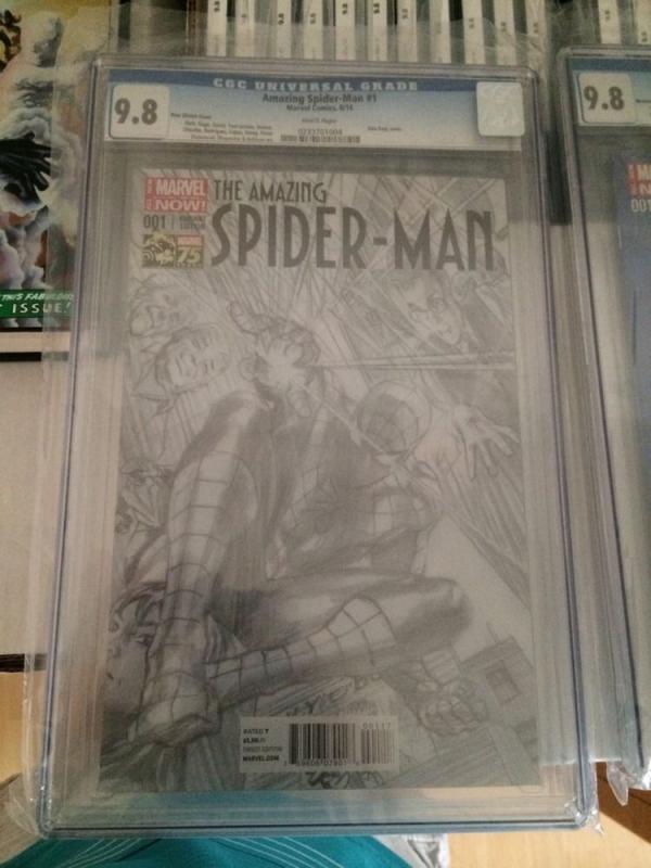 Amazing Spider-Man 1 Cgc 9.8 Ross Sketch Variant 1:300 Very Rare!!!