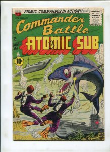 COMMANDER BATTLE AND THE ATOMIC SUB #5 (6.0) 2PG 3-D EFFECT! 1955