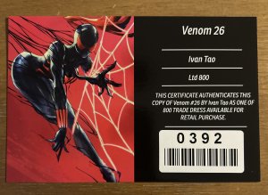 Venom 26 Ivan Tao Trade Exclusive LTD To ONLY 800 COPIES Black Widow Symbiote