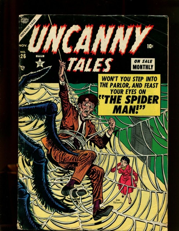 UNCANNY TALES #26 (4.5) THE SPIDER MAN! 1879~