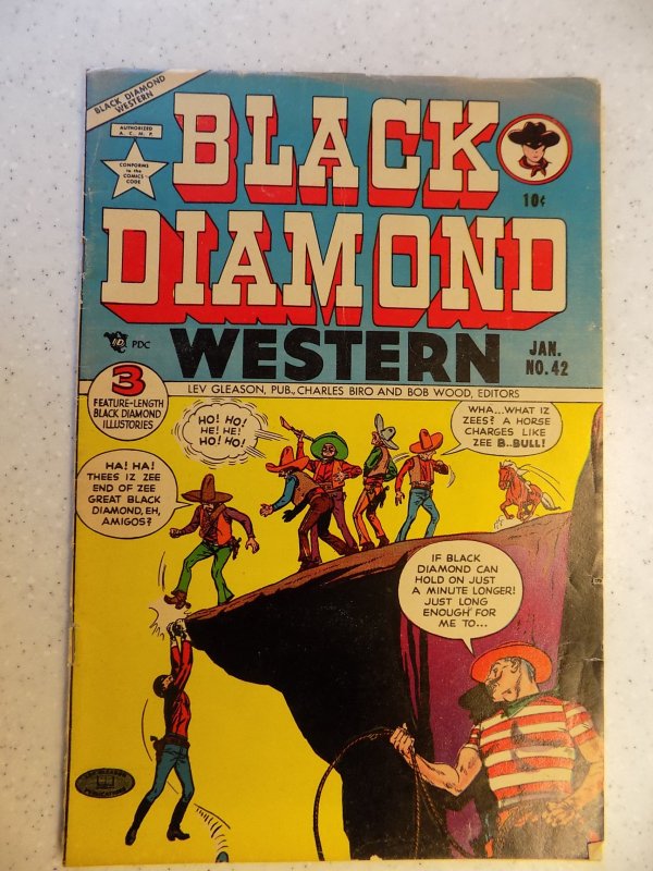 BLACK DIAMOND WESTERN # 42 LEV GLEASON ACTION ADVENTURE