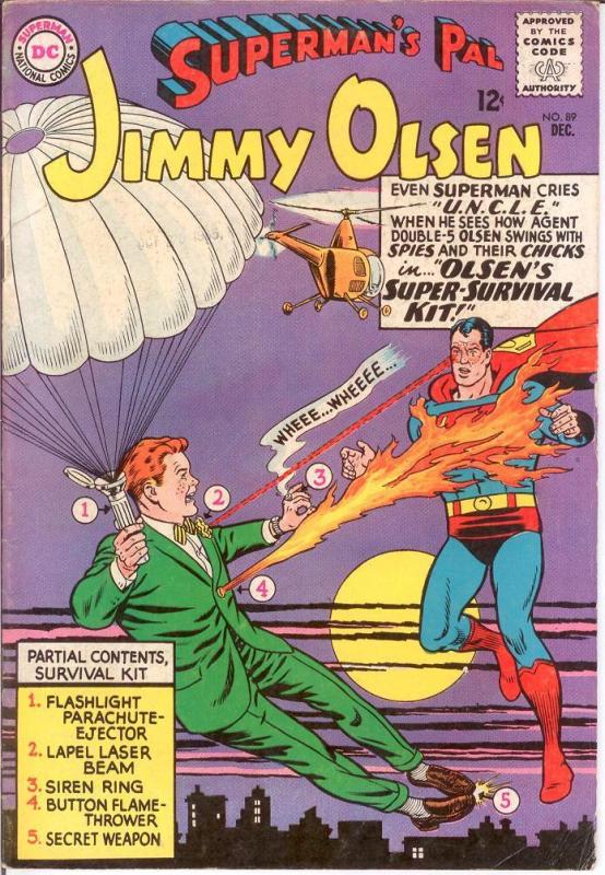 JIMMY OLSEN 89 VG+ Dec. 1965 COMICS BOOK