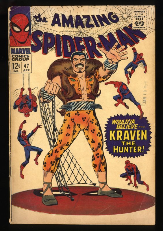 Amazing Spider-Man #47 GD/VG 3.0 Kraven the Hunter!