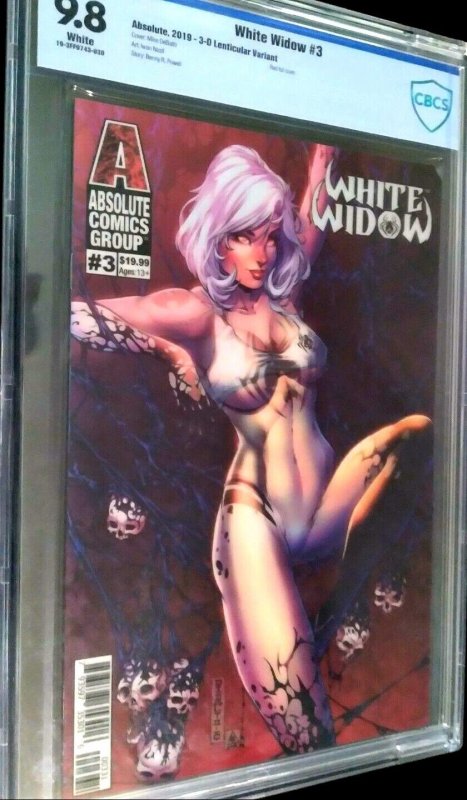 WHITE WIDOW #03 (2019) MIKE DEBALFO |  3-D LENTICULAR |  RED FOIL | 9.8 CBCS