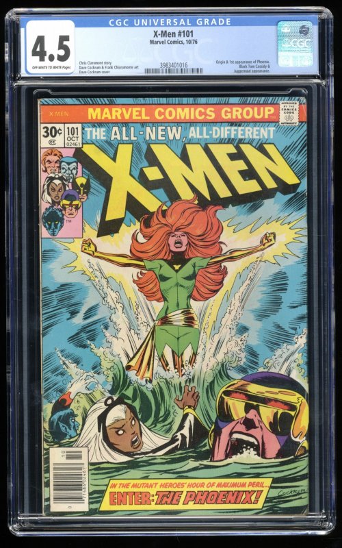 X-Men #101 CGC VG+ 4.5 Off White to White 1st Phoenix!