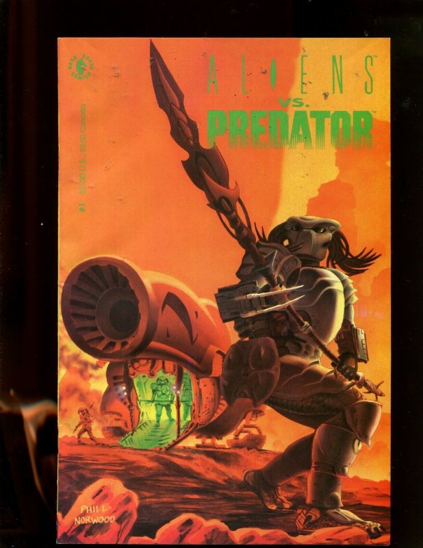 ALIEN VS PREDATOR #1 (9.2) PHILL NORWOOD COVER! 1990~