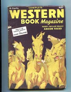 COMPLETE WESTERN PULP-MAY-1935-GOLDEN HORSE COVER-RARE! VG/FN