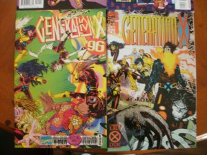 4 Marvel GENERATION X Comic: #1 #24 '96 Annual #4 Holiday Spectacular with Card