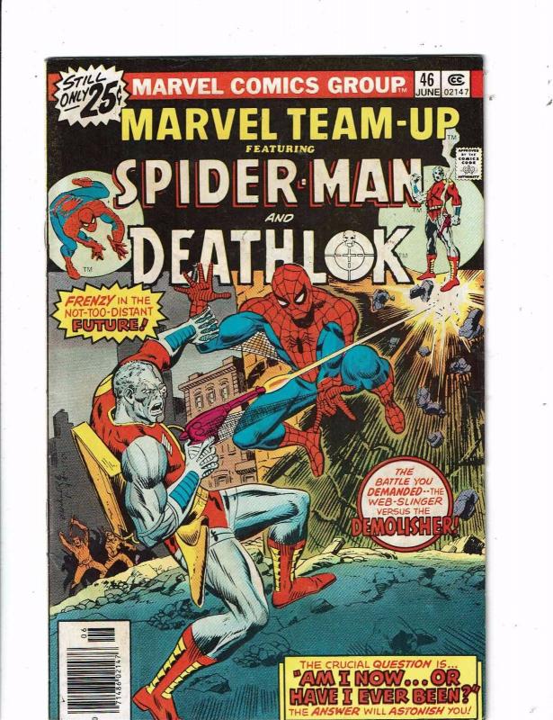 Lot Of 2 Marvel Team-Up Comic Books # 46 & 54 Spider-Man Deathlok Hulk Thor MS14