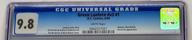 Green Lantern #1 DC 1990 CGC 9.8 Batman Blue Beetle Fire & Ice App Top Grade 