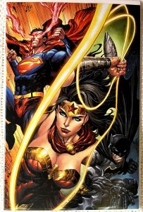?~DC~JUSTICE LEAGUE #1 ?~TYLER KIRKHAM~3 BOOK SET~?~TRADE,VIRGIN,& SKETCH~?