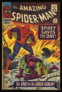 Amazing Spider-Man #40 FN- 5.5 Classic Romita Green Goblin Cover!