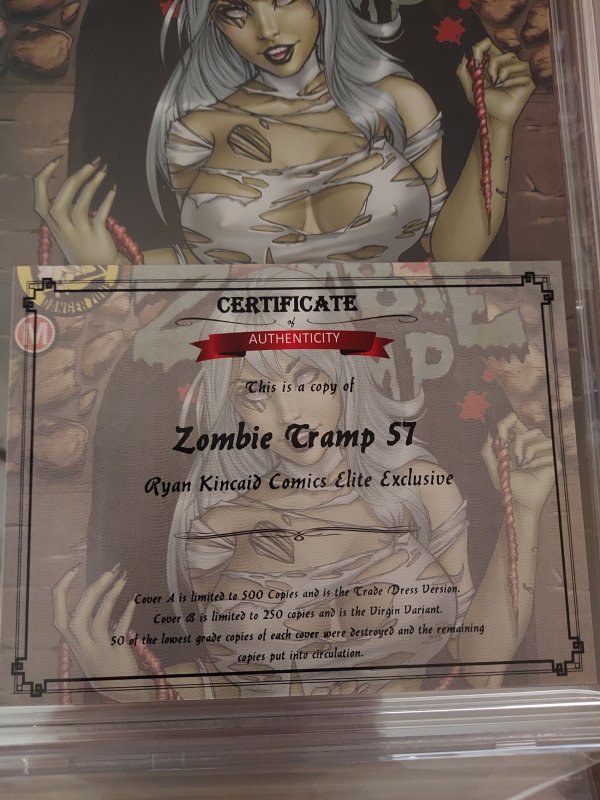 Zombie Tramp #57 9.8 CBCS Ryan Kincaid Cvr A LTD 500 w COA 1st App Angel Lynch