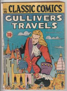 Classic Comics #16 (Dec-43) VG- Affordable-Grade Gulliver