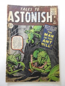 Tales to Astonish #27 (1962) GD Condition 1st App of the Ant-Man! stamp fc