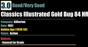 Classics Illustrated Gold Bug 84 HRN 85 (1951) GD/VG 3.0 Gilberton comic