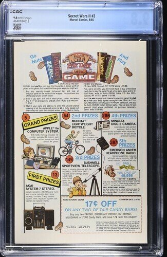 Secret Wars II #2 1985 Marvel Comics CGC 9.8 White Pages 018