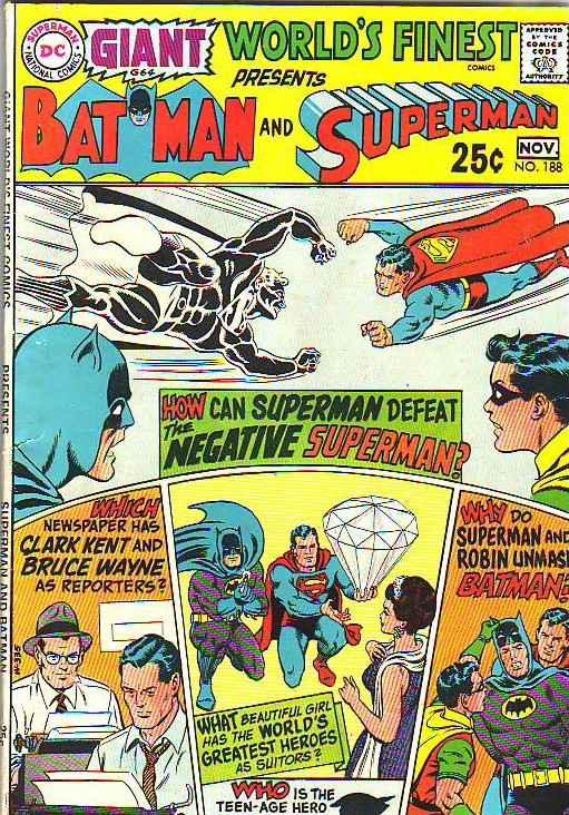 World's Finest #188 (Nov-69) FN/VF Mid-High-Grade Superman, Batman, Robin