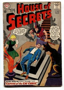 HOUSE OF SECRETS-#60-dc comic book-Cat cover-Mark Merlin