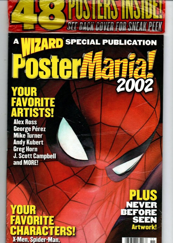 Wizard Magazine PosterMania 2002 Sealed - NM 