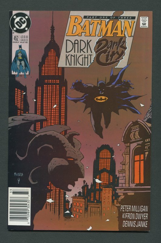 Batman #452 / 9.2 NM-  Newsstand Variant  August 1990