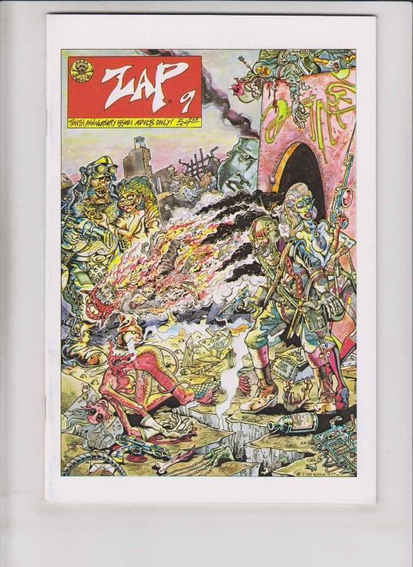 Zap Comix #9 VF/NM (5th) print - gilbert shelton - robert crumb - s. clay wilson