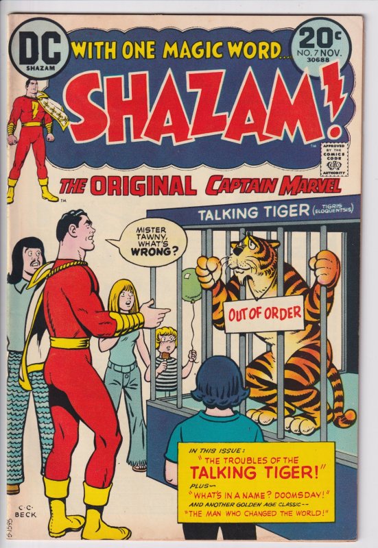 SHAZAM #7 (Nov 1973) VF- 7.5 cream to white, some foxing