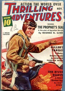 PULP:  Thrilling Adventures Pulp November 1938- Prophets Seal- River Rogue G