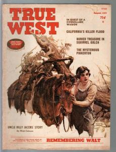 True West 8/1977-Western-Walt Coburn-King of The Pulps-pulp thrills-VG