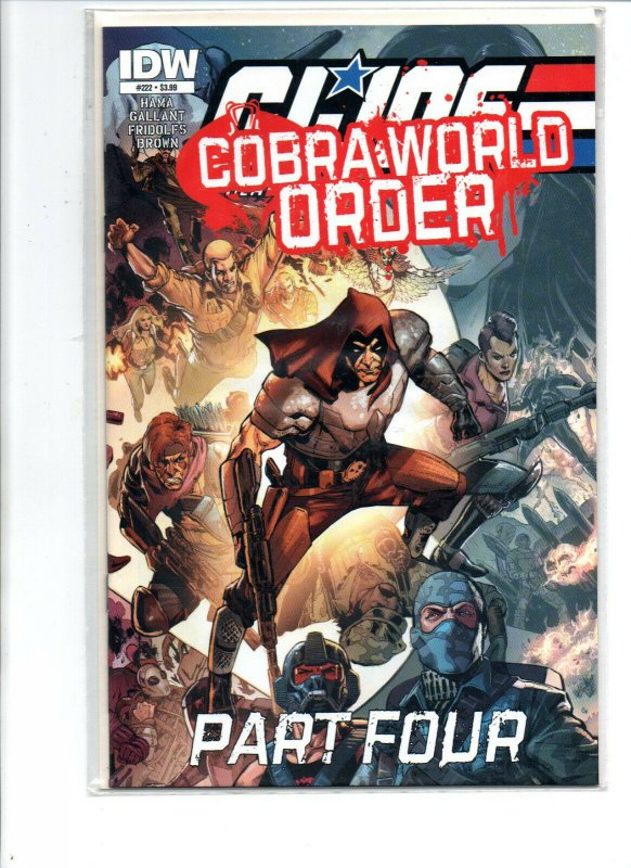 GI Joe #219 220 221 222 & Prelude Complete Set - Cobra World Order - IDW - NM