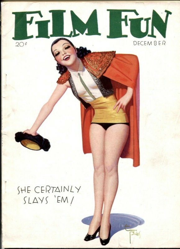 Film Fun December 1932- Enoch Bolles matador cover VG+