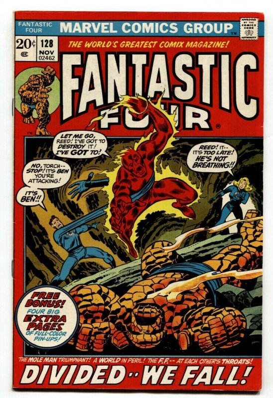 FANTASTIC FOUR #128 comic book-1972-REED-TORCH VF+