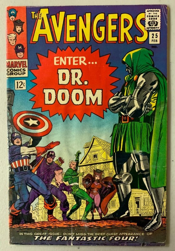 Avengers #25 Marvel 1st Series (2.0 GD) Dr. Doom water damage (1966)