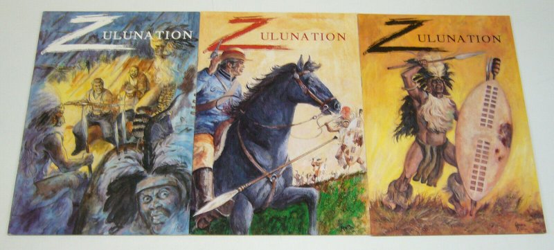 Zulunation #1-3 VF/NM complete series - historical account of zulu war in africa