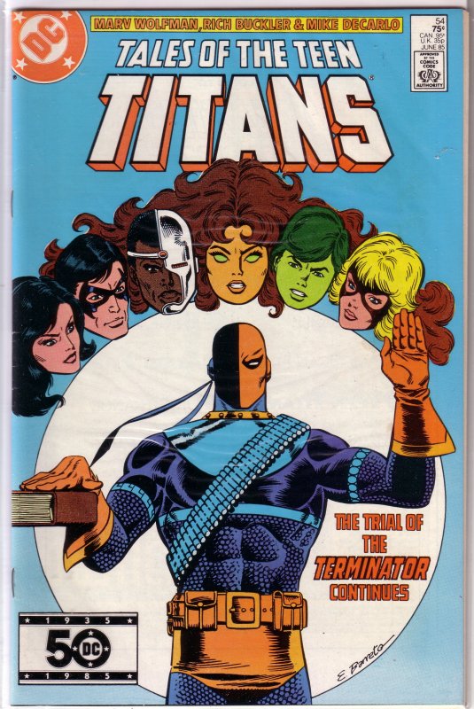 Tales of the Teen Titans (NTT vol. 1, 1980) #54 FN/VF Wolfman, Deathstroke