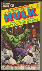 Incredible Hulk Paperback Book #3-82085-0 1979-Stan Lee-Cry Of The Beast-FN