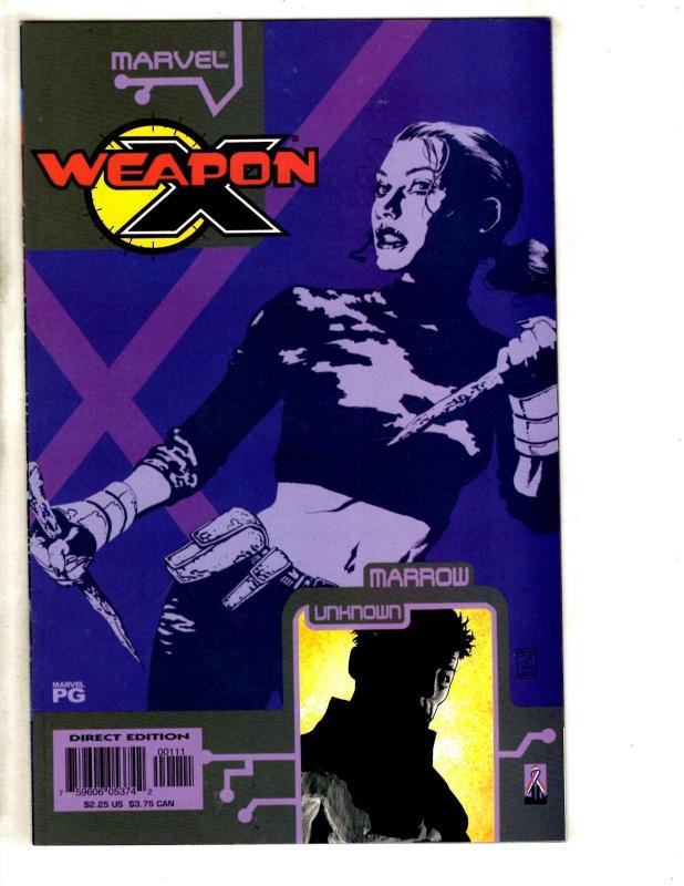 Lot Of 6 Weapon X Marvel Comics 1 Marrow (2) Sauron Wild Child Kane Zero J308