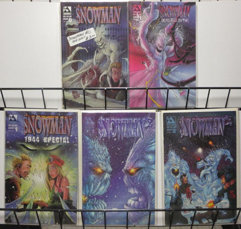 SNOWMAN Lot of 5 comics books Avatar Press VF-NM B&B Matt Martin 1997-1999
