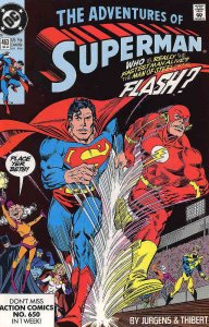 Adventures of Superman #463 VF ; DC | Flash Race