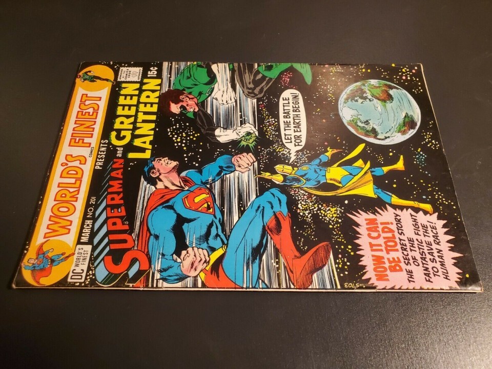 WORLD'S FINEST #202 (1971) VF- 7.5 Superman vs Green Lantern Neal Adams