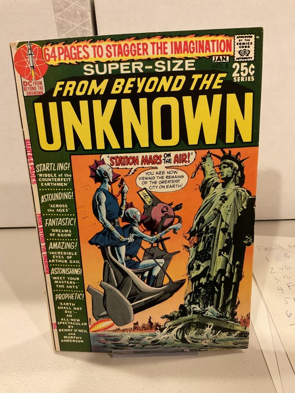 From Beyond The Unknown #8  1970  VG  Neal Adams Cover!