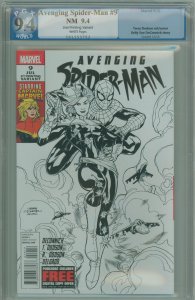 Avenging Spider-Man #9 Second Print Cover (2012) PGX 9.4 Condition!