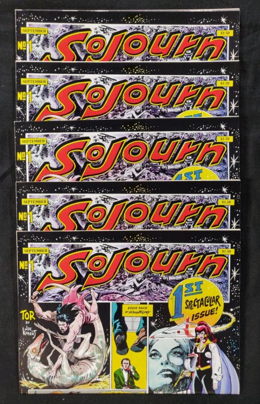 Sojourn #1 SEPT 1977 (9.2ob) Newspaper Format Comic - Dealers Special 5 pc LOT