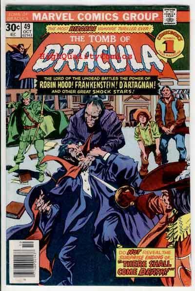 TOMB of DRACULA #49, Vampire, Frankenstein, 1972, FN+