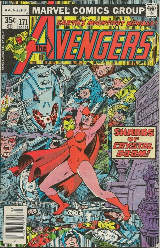 Avengers #171 ORIGINAL Vintage 1978 Marvel Comics Scarlet Witch Wanda Korvac